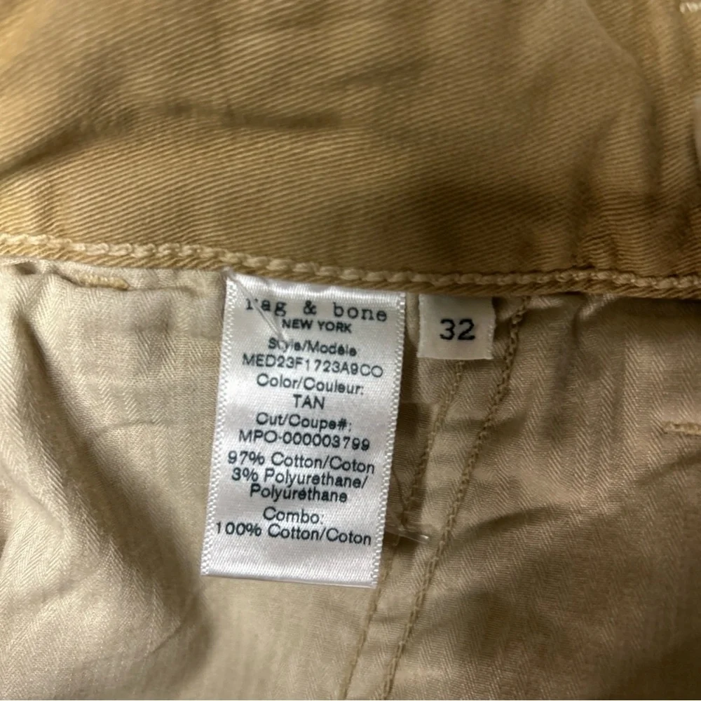 rag & bone Khaki Pants Men’s 32/32 100% Cotton Tan Business Casual Logo
